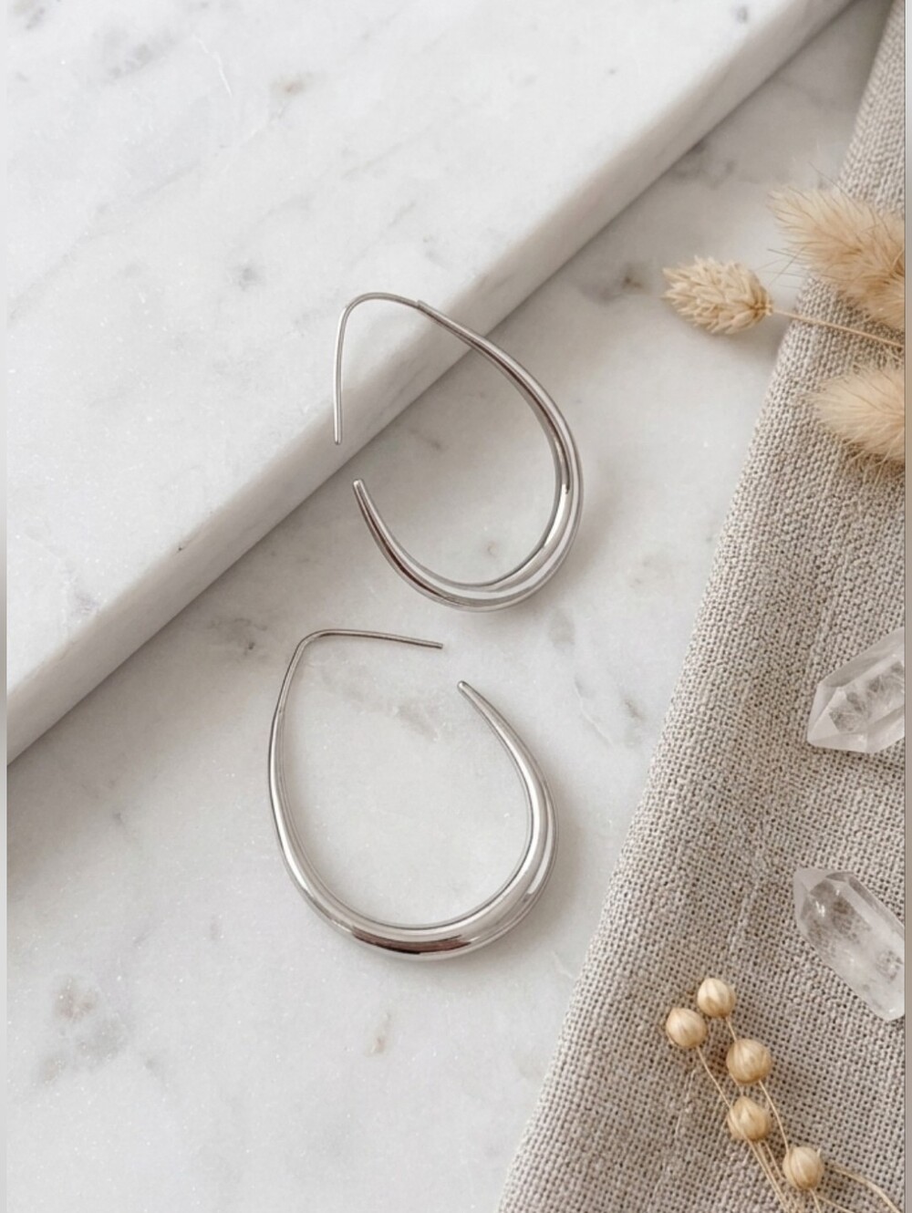Sterling Silver Teardrop U SHAPED EARRINGS ✨ NEW